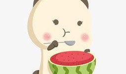 小熊吃瓜符号,趣味横生的夏日时光