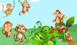 猴子吃瓜复述故事,猴王瓜园奇遇记